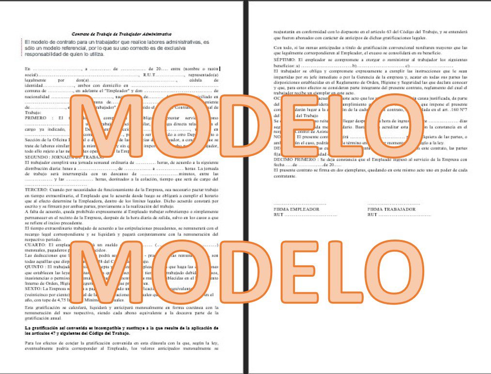 Modelo De Contrato De Trabajo De Trabajador Administrativo Completo